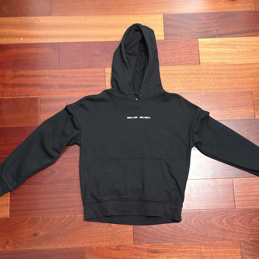 H&M Black Hoodie with Subtle White Logo